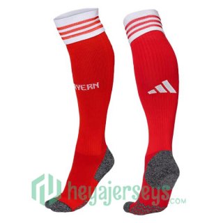 Bayern Munich Soccer Socks Home Red 2023/2024