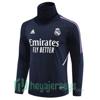 Real Madrid High collar Training Sweatshirt Royal Blue 2023/2024