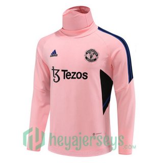 Manchester United High collar Training Sweatshirt Pink 2023/2024