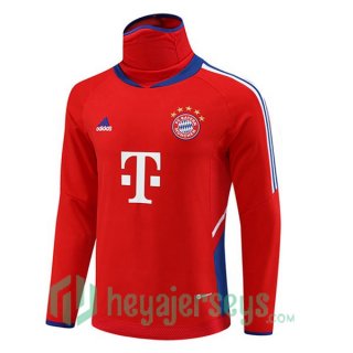 Bayern Munich High collar Training Sweatshirt Red 2023/2024