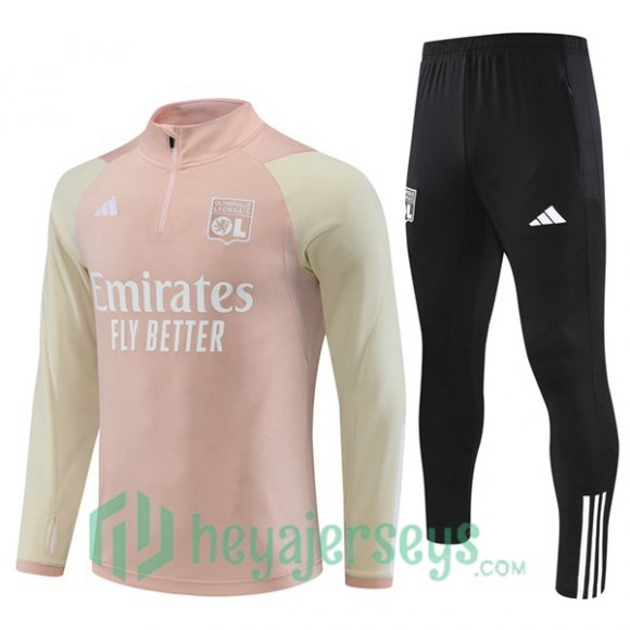 Lyon OL Training Tracksuit Suit Pink 2023/2024