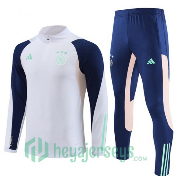 AFC Ajax Training Tracksuit Suit White 2023/2024