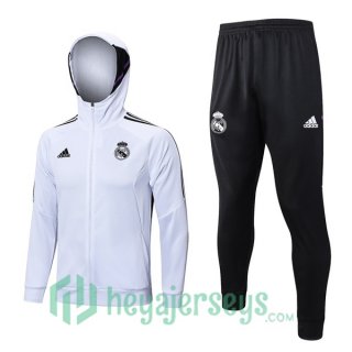 Real Madrid Training Tracksuit Hoodie White 2023/2024