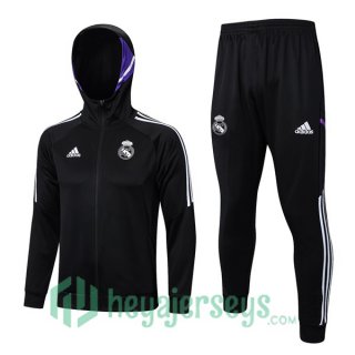 Real Madrid Training Tracksuit Hoodie Black 2023/2024