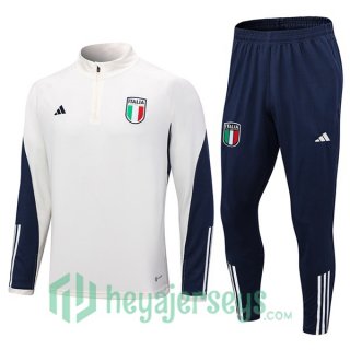 Italy Training Tracksuit Suit White 2023/2024