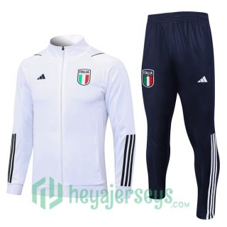 Italy Training Jacket Suit White 2023/2024