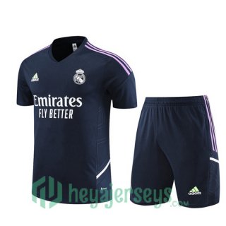 Real Madrid Training T Shirt + Shorts Royal Blue 2023/2024