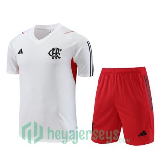 Flamengo Training T Shirt + Shorts White 2023/2024