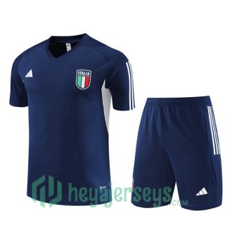 Italy Training T Shirt + Shorts Royal Blue 2023/2024