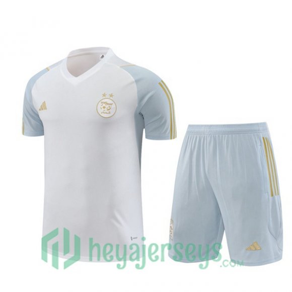 Algeria Training T Shirt + Shorts White 2023/2024