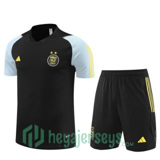 Algeria Training T Shirt + Shorts Black 2023/2024
