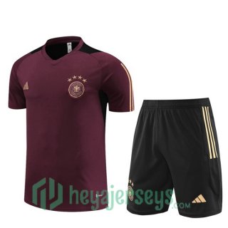 Germany Training T Shirt + Shorts Red 2023/2024