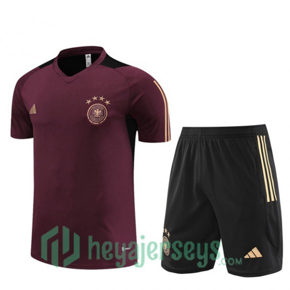 Germany Training T Shirt + Shorts Red 2023/2024