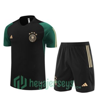 Germany Training T Shirt + Shorts Black 2023/2024
