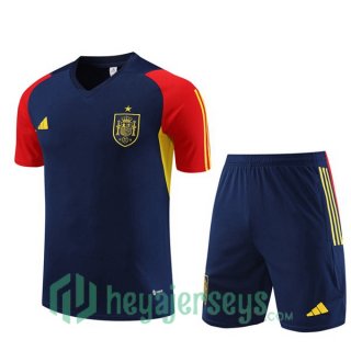 Spain Training T Shirt + Shorts Royal Bluee 2023/2024