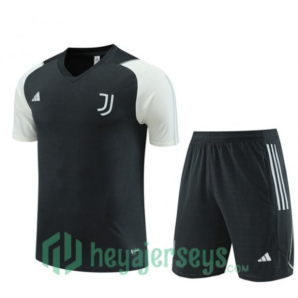 Juventus Training T Shirt + Shorts Grey 2023/2024