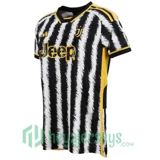 Juventus Womens Soccer Jersey Home Black White 2023/2024