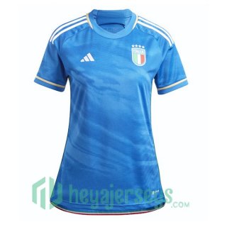 Italy Womens Soccer Jersey Home Blue 2023/2024