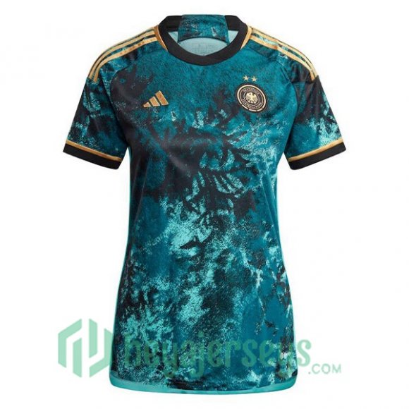 Germany Womens Soccer Jersey Away Green 2023/2024