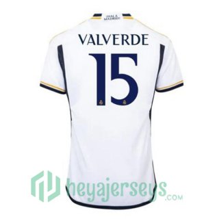 Real Madrid (ValGreen 15) Soccer Jersey Home White 2023/2024