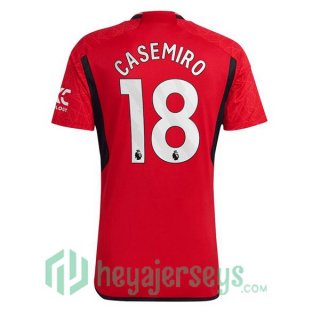 Manchester United (Casemiro 18) Soccer Jersey Home Red 2023/2024