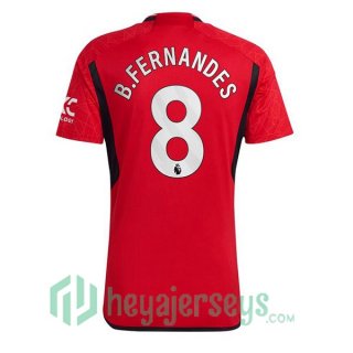 Manchester United (B.Fernandes 8) Soccer Jersey Home Red 2023/2024