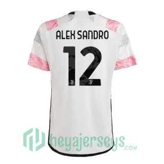Juventus (ALEX SANDRO 12) Soccer Jersey Away White 2023/2024