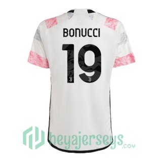 Juventus (BONUCCI 19) Soccer Jersey Away White 2023/2024