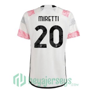Juventus (MIRETTI 20) Soccer Jersey Away White 2023/2024