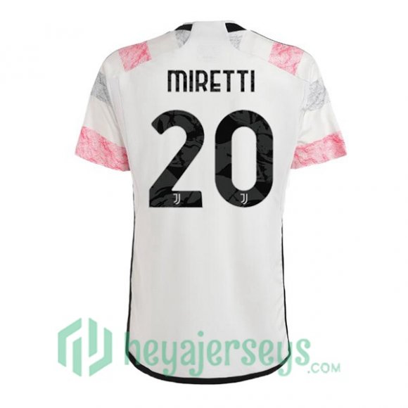 Juventus (MIRETTI 20) Soccer Jersey Away White 2023/2024
