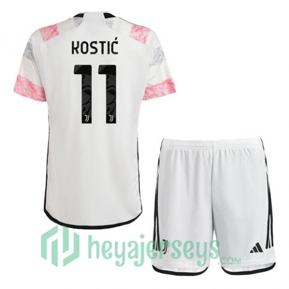 Juventus (KOSTIĆ 11) Kids Soccer Jersey Away White 2023/2024