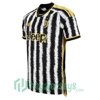 Juventus Soccer Jersey Home Black White 2023/2024