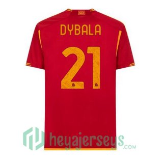 AS Roma (DYBALA 21) Soccer Jersey Home Red 2023/2024