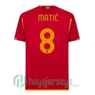 AS Roma (MATIĆ 8) Soccer Jersey Home Red 2023/2024