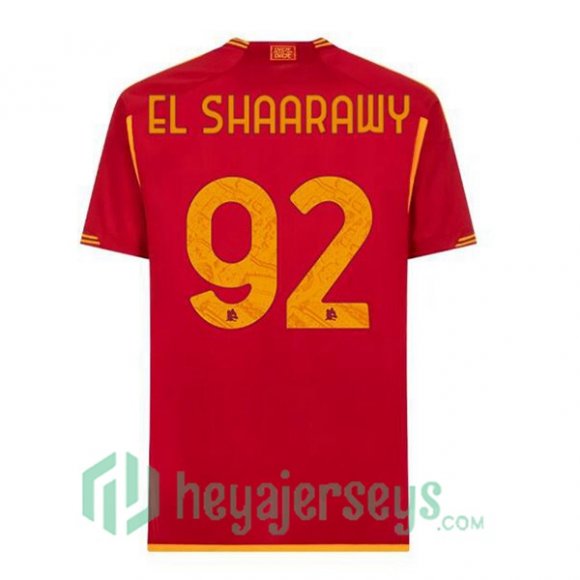 AS Roma (EL SHAARAWY 92) Soccer Jersey Home Red 2023/2024