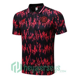 Manchester United Polo Jersey Black Red 2022/2023