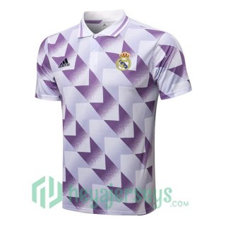 Real Madrid Polo Jersey White Purple 2022/2023