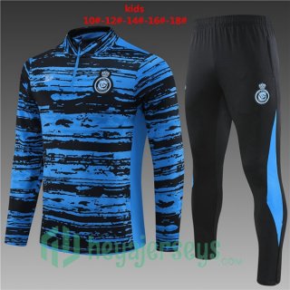 Al-Nassr FC Kids Training Tracksuit Suit Blue 2023/2024
