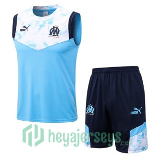 Olympique MarseilleSoccer Vest + Shorts Blue White 2022/2023