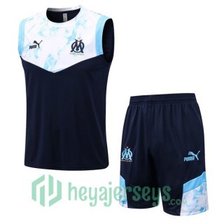 Olympique MarseilleSoccer Vest + Shorts Black White 2022/2023