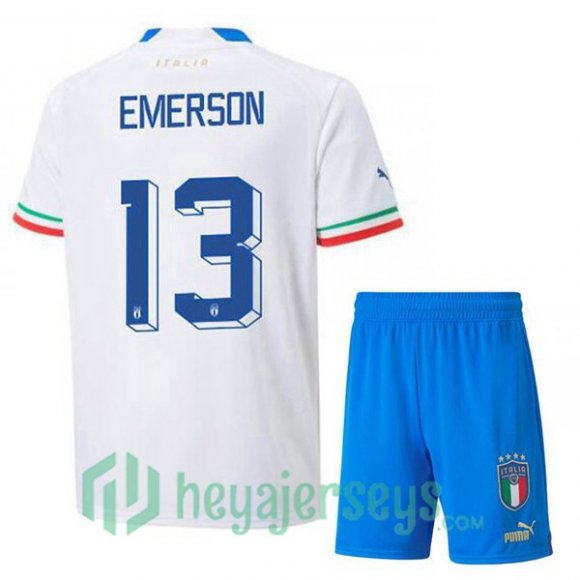 Italy (Emerson 13) Kids Away Jersey White 2023/2023
