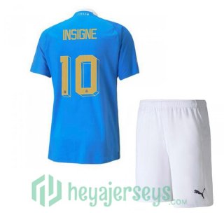 Italy（Insigne 10）Kids Home Jersey Blue 2023/2023