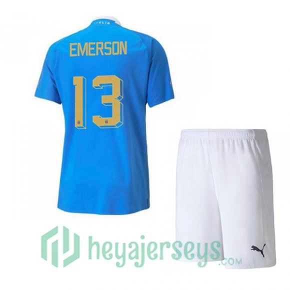 Italy（Emerson 13）Kids Home Jersey Blue 2023/2023