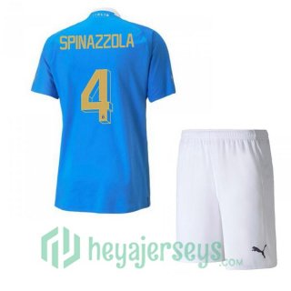 Italy（Spinazzola 4）Kids Home Jersey Blue 2023/2023