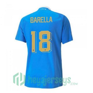 Italy（Barella 18）Home Jersey Blue 2023/2023