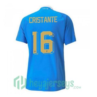 Italy（Cristante 16）Home Jersey Blue 2023/2023