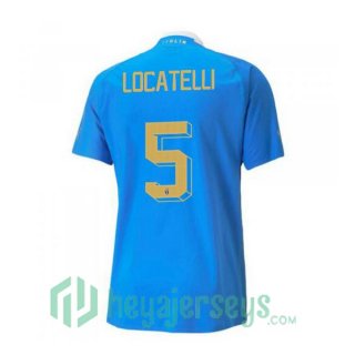 Italy（Locatelli 5）Home Jersey Blue 2023/2023