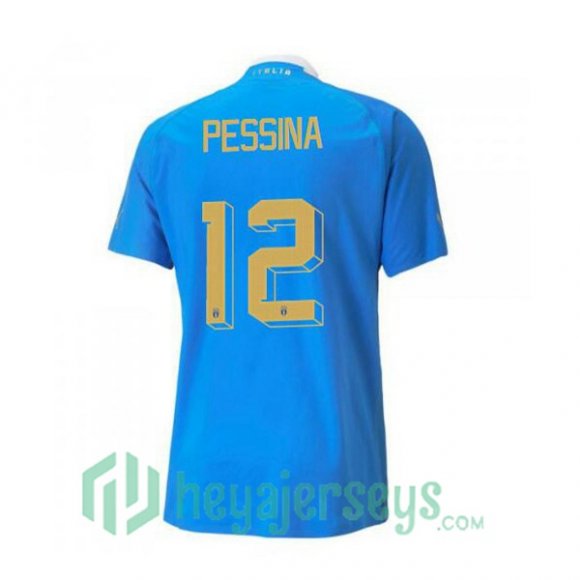 Italy（Pessina 12）Home Jersey Blue 2023/2023