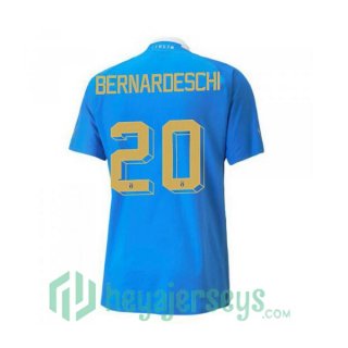 Italy（Bernardeschi 20）Home Jersey Blue 2023/2023