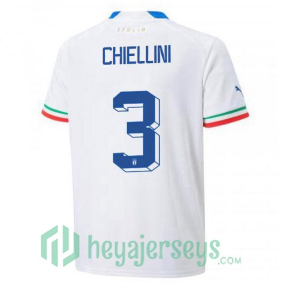 Italy (Chiellini 3) Away Jersey White 2023/2023